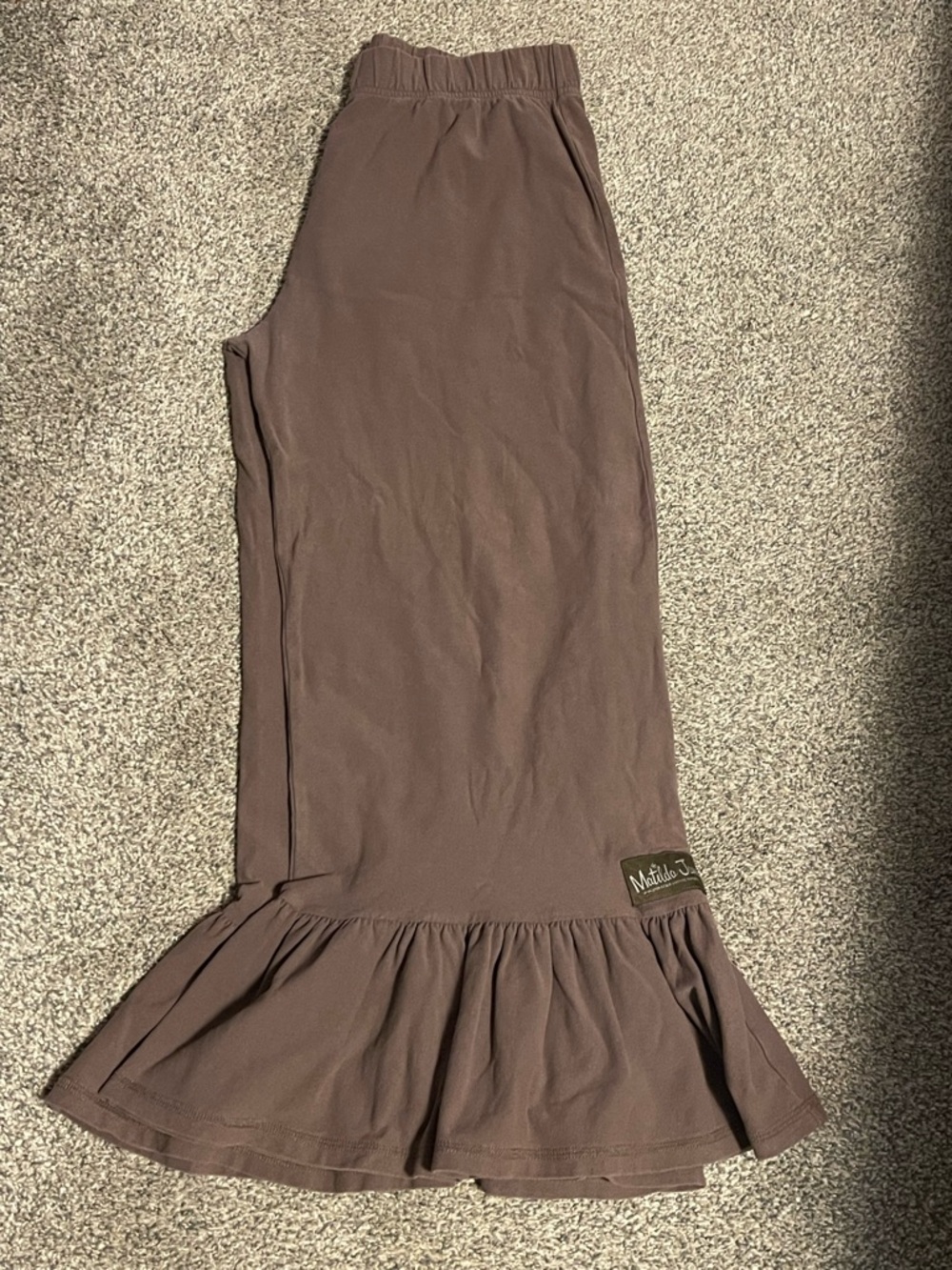 Limited edition.Matilda Jane Taupe Brown flowy ruffles. Beautiful fabric